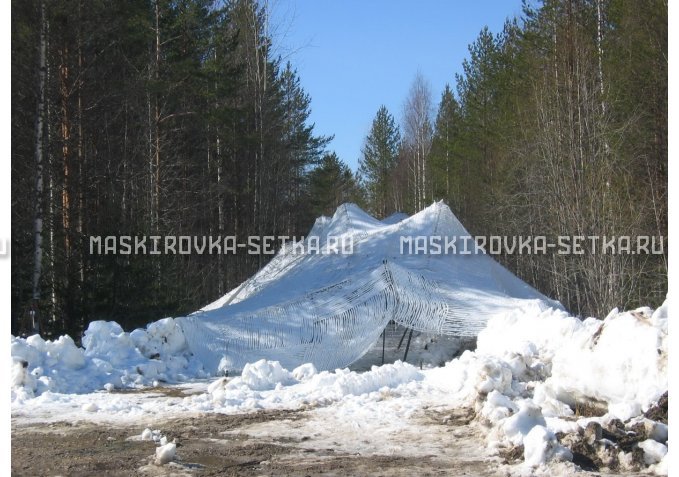 Маскировочная сеть Снег 3х6 м без антипирена – купить по цене 4400 руб. в интернет-магазине в городе Пенза картинка 3
