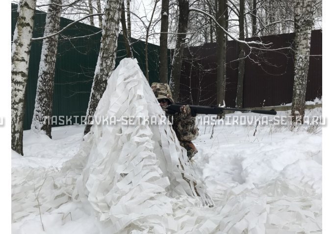 Маскировочная сеть Снег 3х6 м без антипирена – купить по цене 4400 руб. в интернет-магазине в городе Пенза картинка 2